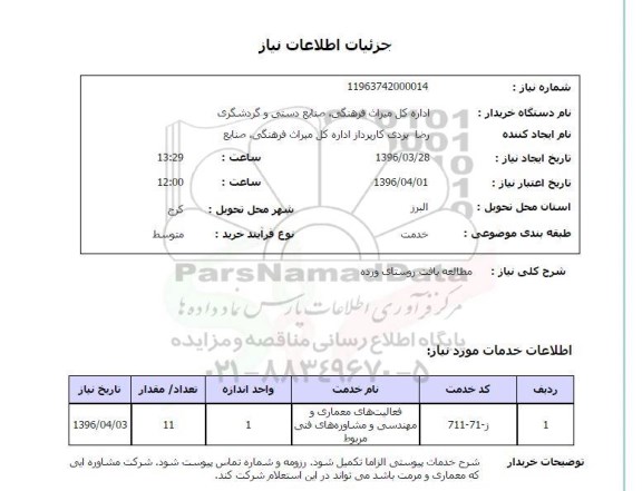 استعلام, استعلام مطالعه بافت روستای ورده
