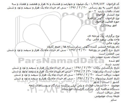 مناقصه 500 انشعاب فولادی و پلی اتیلن