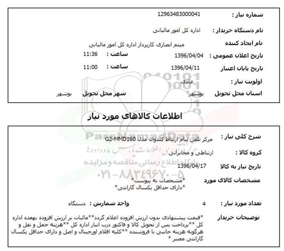 استعلام , استعلام مرکز تلفن پیام ارتباط کندوان