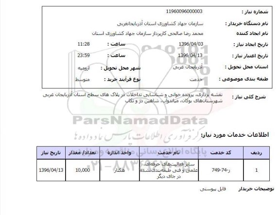 استعلام , استعلام نقشه برداری ، پرونده خوانی و شناسایی تداخلات