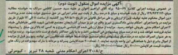 آگهی مزایده اموال منقول ,مزایده تعداد 200 عدد کاپشن