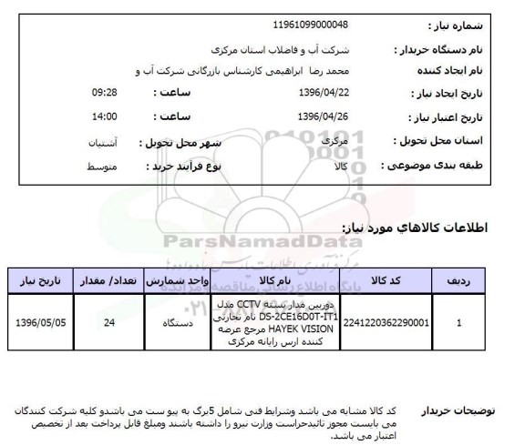 استعلام, استعلام دوربین مداربسته CCTV