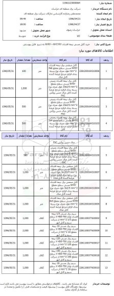 استعلام , استعلام خرید کابل مسی نیمه افشان و ... 