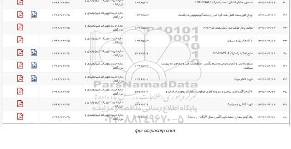 استعلام , استعلام سنسور فشار کشش تسمه و ...