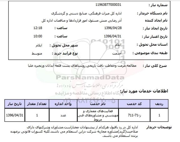 استعلام ,استعلام مطالعه مرمت و حفاظت بافت تاریخی روستاهای پشت قلعه آبدانان