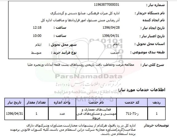 استعلام ,استعلام مطالعه مرمت و حفاظت بافت تاریخی روستاهای پشت قلعه آبدانان 