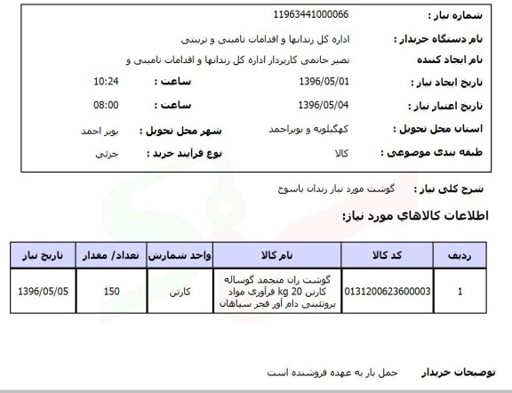 استعلام , استعلام گوشت 