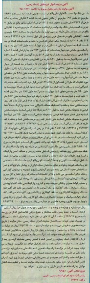 مزایده ,مزایده ششدانگ آپارتمان به مساحت 76.67متر
