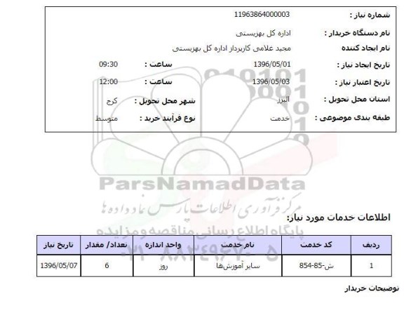 استعلام ، سایر آموزش ها