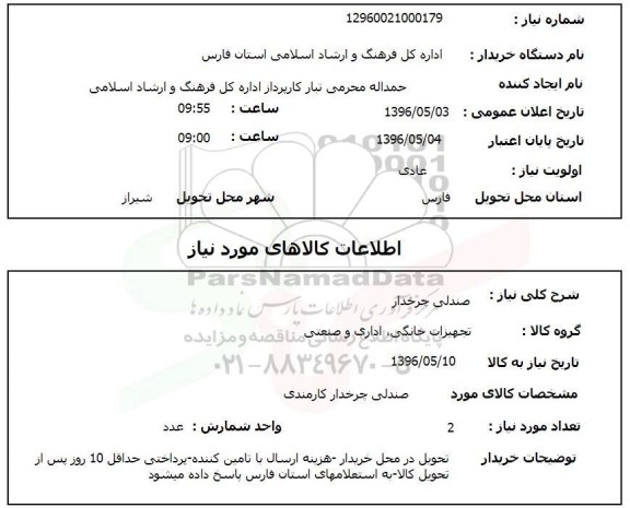 استعلام, استعلام صندلی چرخدار
