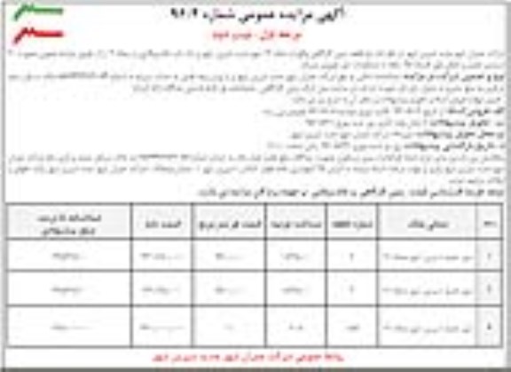 مزایده,مزایده دو قطعه زمین کارگاهی و یکباب خانه ویلایی نوبت دوم