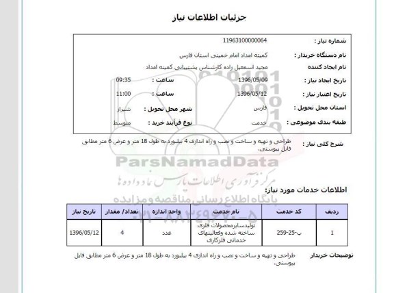 استعلام , استعلام طراحی و تهیه و ساخت و نصب و راه اندازی 4 بیلبورد