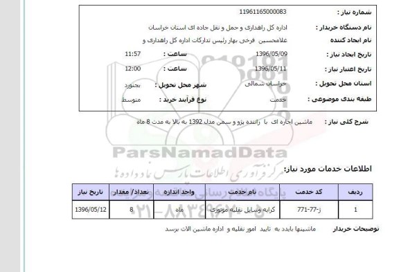 استعلام ماشین اجاره ای با راننده پژو و سمن مدل 82