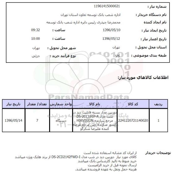 استعلام, استعلام  دوربین مدار بسته ...