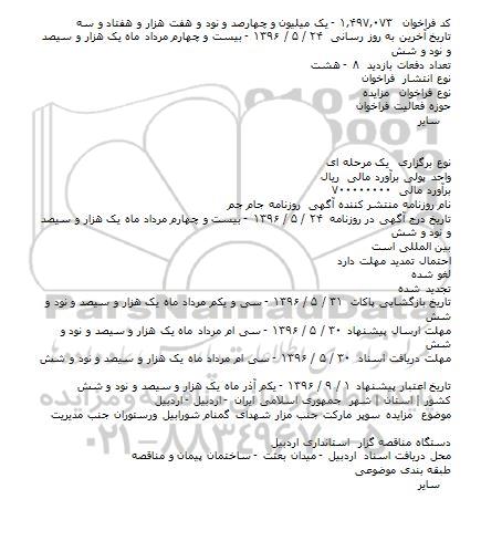 مزايده سوپر مارکت جنب مزار شهدای گمنام