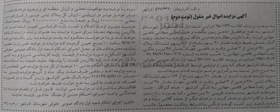 مزایده,مزایده 20 سهم مشاع از 182 سهم پلاک ثبتی نوبت دوم