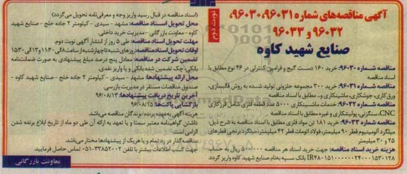 آگهی مناقصه,مناقصه خرید 160 دست گیج و فرامین کنترلی - نوبت دوم