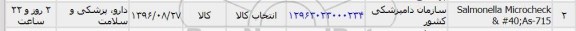 استعلام , استعلام ​salmonella microcheck 