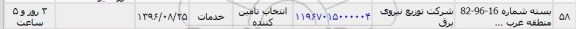 استعلام , استعلام بسته شماره 16-96-82 منطقه غرب