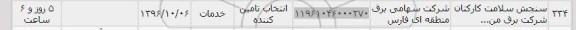 استعلام ، استعلام سنجش سلامت کارکنان