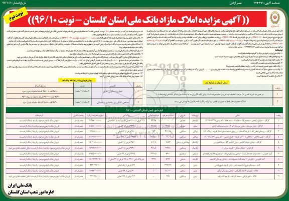 مزایده,مزایده فروش املاک تملیکی با شرایط ویژه نوبت دوم