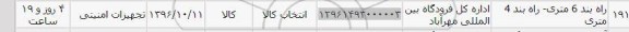استعلام،استعلام راه بند 6 متری 
