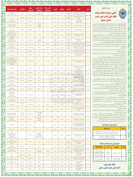 مزایده,مزایده فروش املاک و ماشین آلات