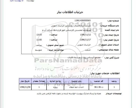 استعلام, استعلام مجتمع آبرسانی زول شهرستان...