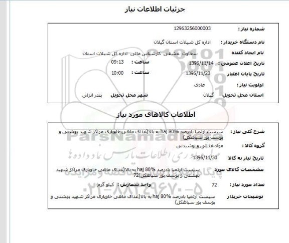 استعلام , استعلام سیست ارتمیا 