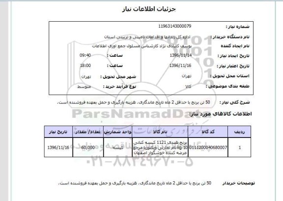 استعلام,استعلام برنج هندی