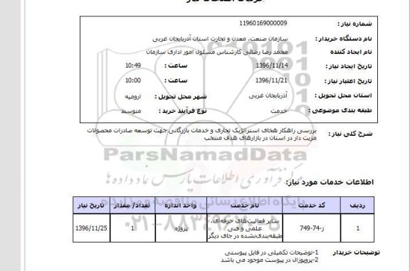 استعلام , استعلام بررسی راهکارهای استراتژیک