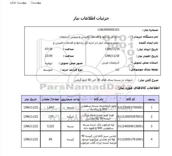 استعلام،استعلام حبوبات