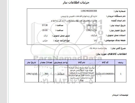 استعلام,استعلام پیاز درشت درجه یک