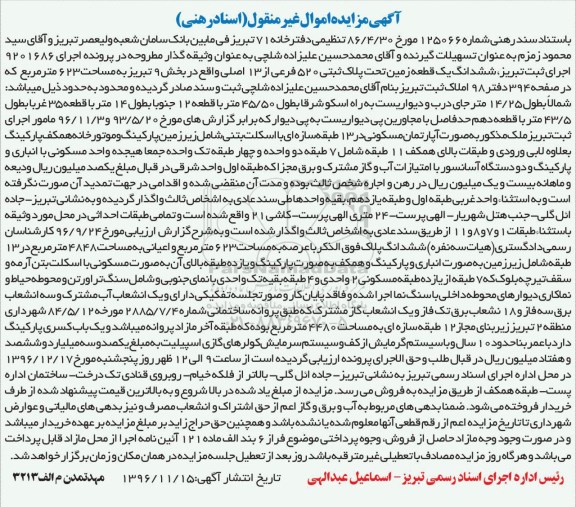 مزایده,مزایده ششدانگ زمین مساحت 623متر