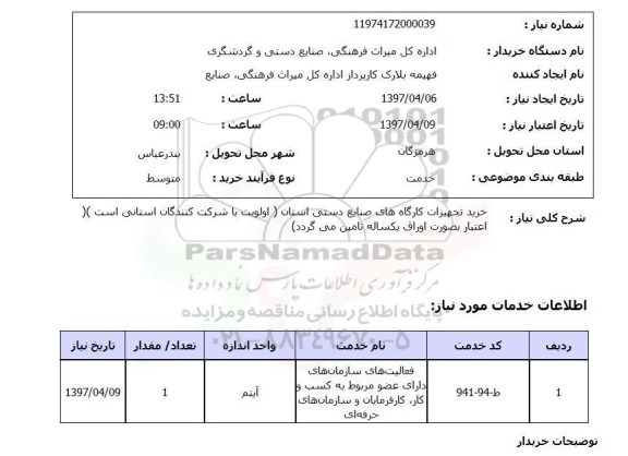 استعلام,خرید تجهیزات کارگاهی