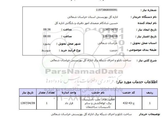 استعلام ساخت تابلو و...