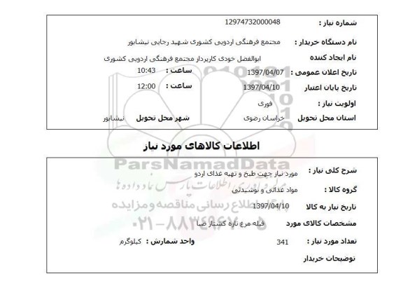استعلام , استعلام فیله مرغ