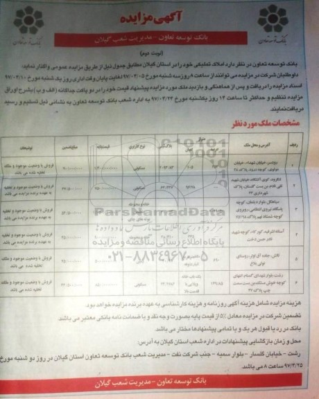 مزایده,مزایده واگذاری املاک تملیکی کاربری زمین مسکونی و خانه و محوطه نوبت دوم