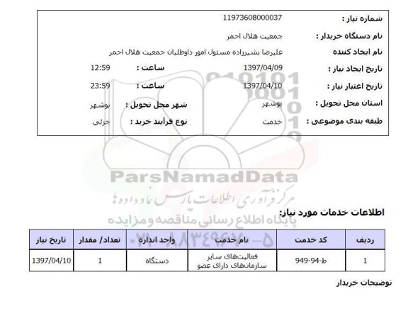 استعلام , استعلام فعالیت های سایر سازمان های دارای عضو ...