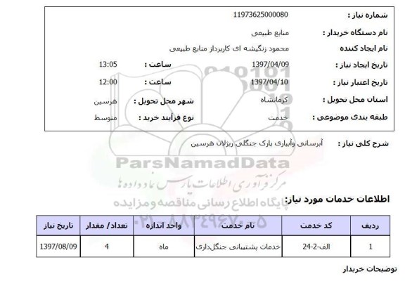 استعلام,آبرسانی و آبیاری