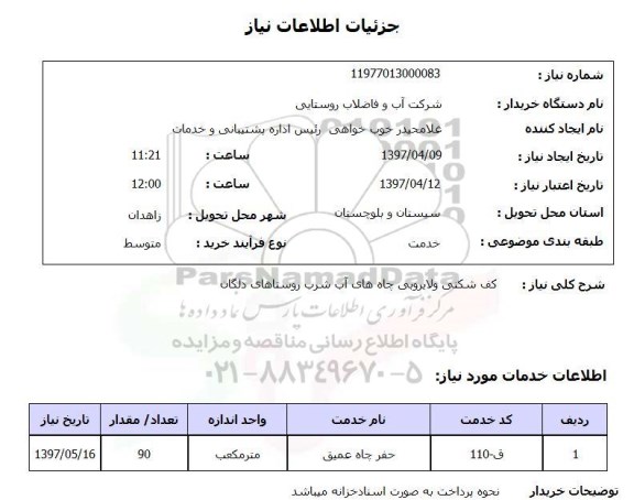 استعلام,کف شکنی و لایروبی