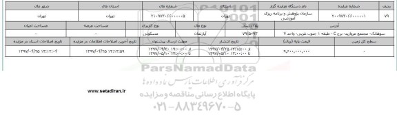 مزایده آپارتمان مسکونی پلاک ثبتی 79/5093