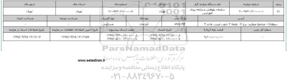 مزایده آپارتمان مسکونی پلاک ثبتی 79/5094