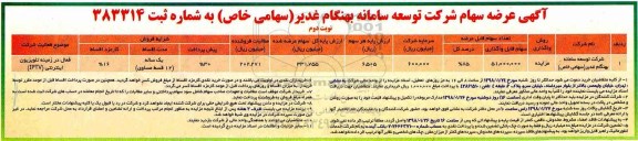 مزایده , مزایده عرضه سهام - نوبت دوم