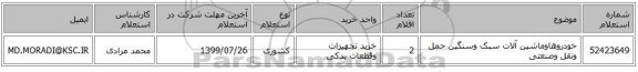 خودروهاوماشین آلات سبک وسنگین حمل ونقل وصنعتی