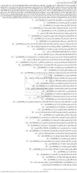 مزایده یک عدد کمد چوبی دو درب  و...