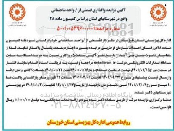 واگذاری قسمتی از واحد ساختمانی 