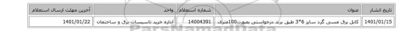کابل برق مسی گرد سایز 6*3 طبق برند درخواستی بصورت100متری