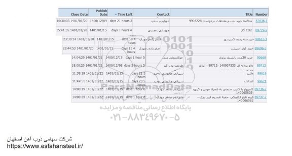 استعلام خرید پمپ و متعلقات ...