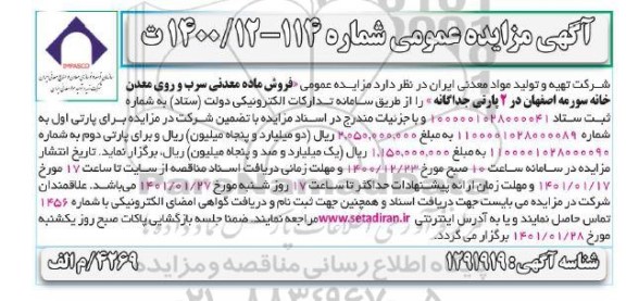 مزایده واگذاری اماکن بهره برداری از مغازه 120 متری - نوبت دوم